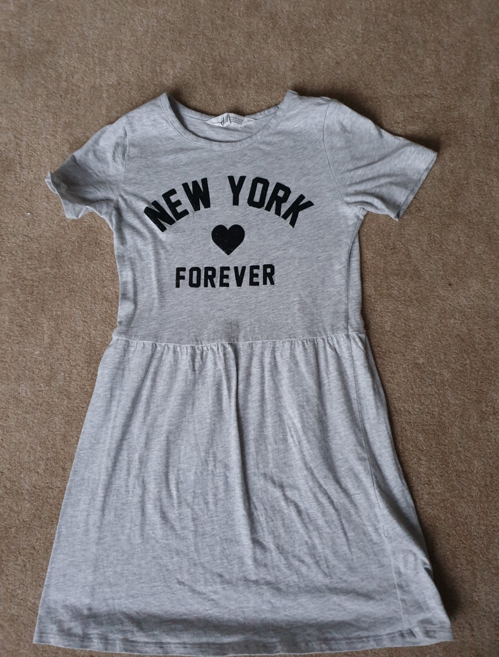 Shirt Kleid grau 134 140