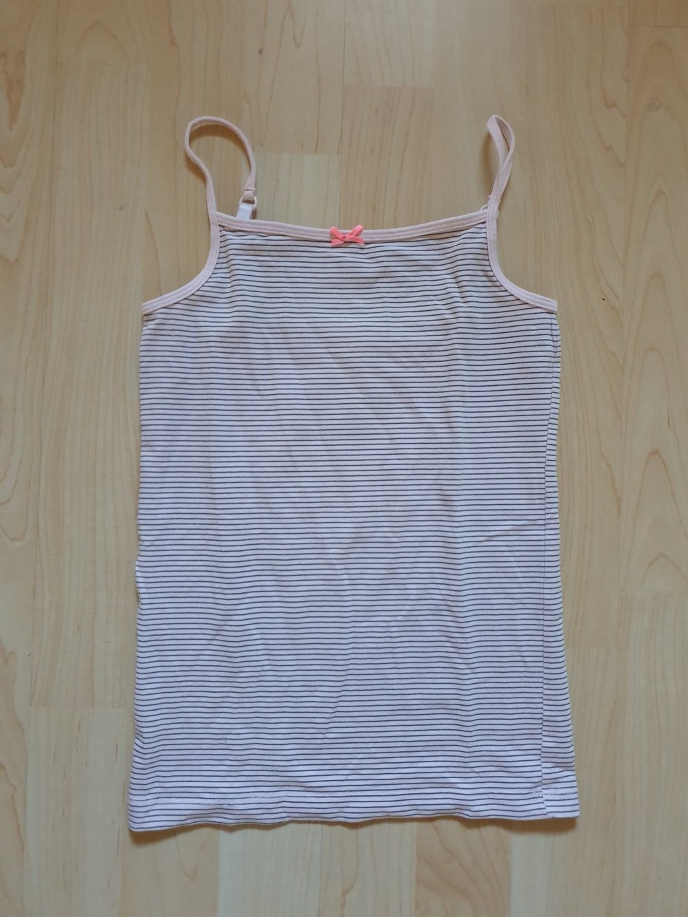 Top Spaghettiträger gestreift 140 rosa