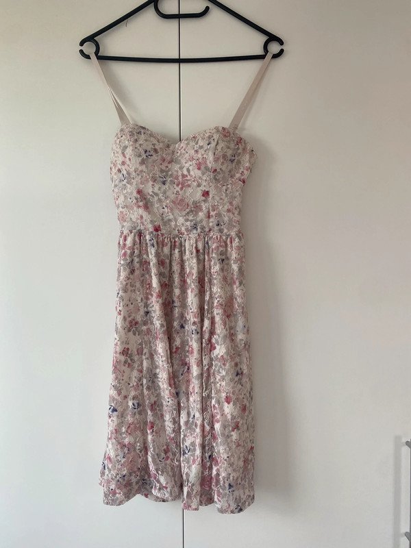 Kleid spitze Schleife rosa Weiß M tally weijl