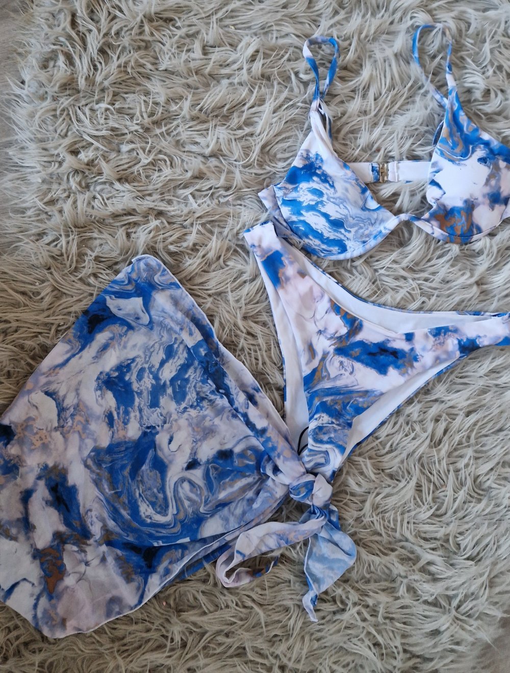 Shein 3 teiliger Bikini mit strandrock gr 36/ 38 neu