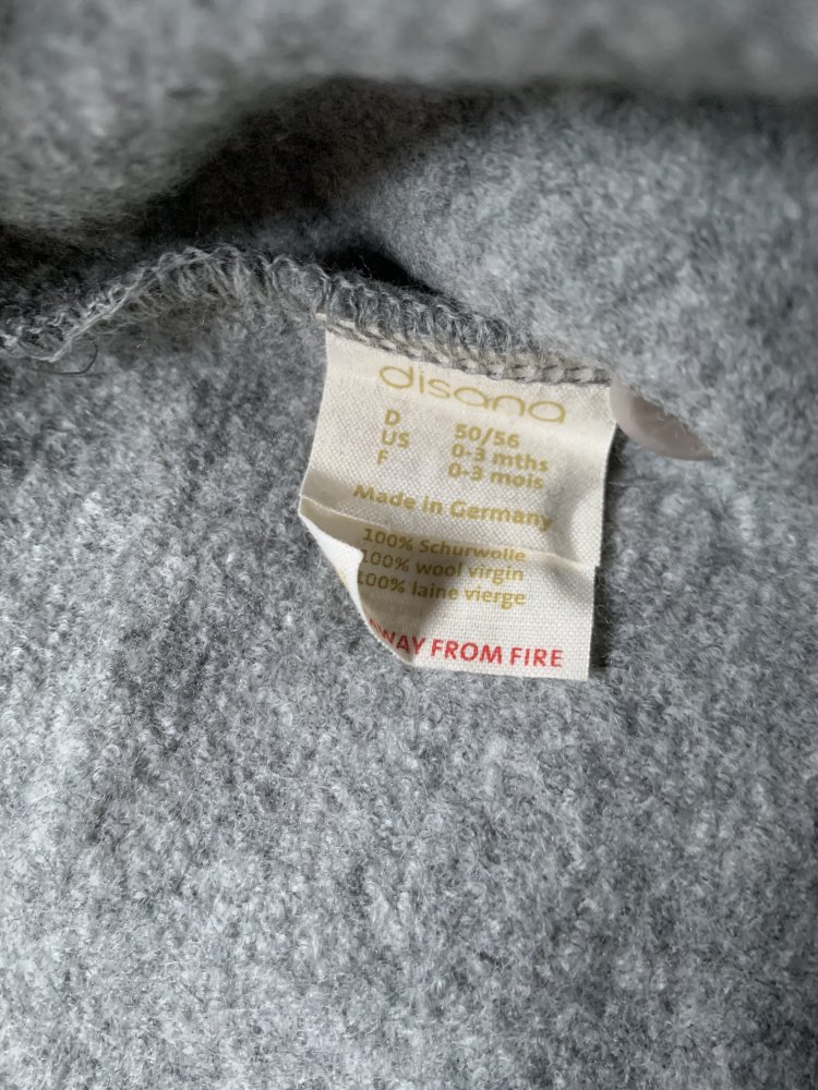 Wollwalk Overall Disana Schurwolle 50/56 NEU 