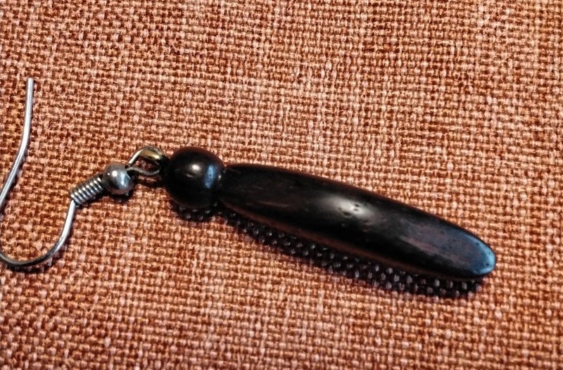 Ohrhänger aus Echtholz, Ohrringe, Edelstahl