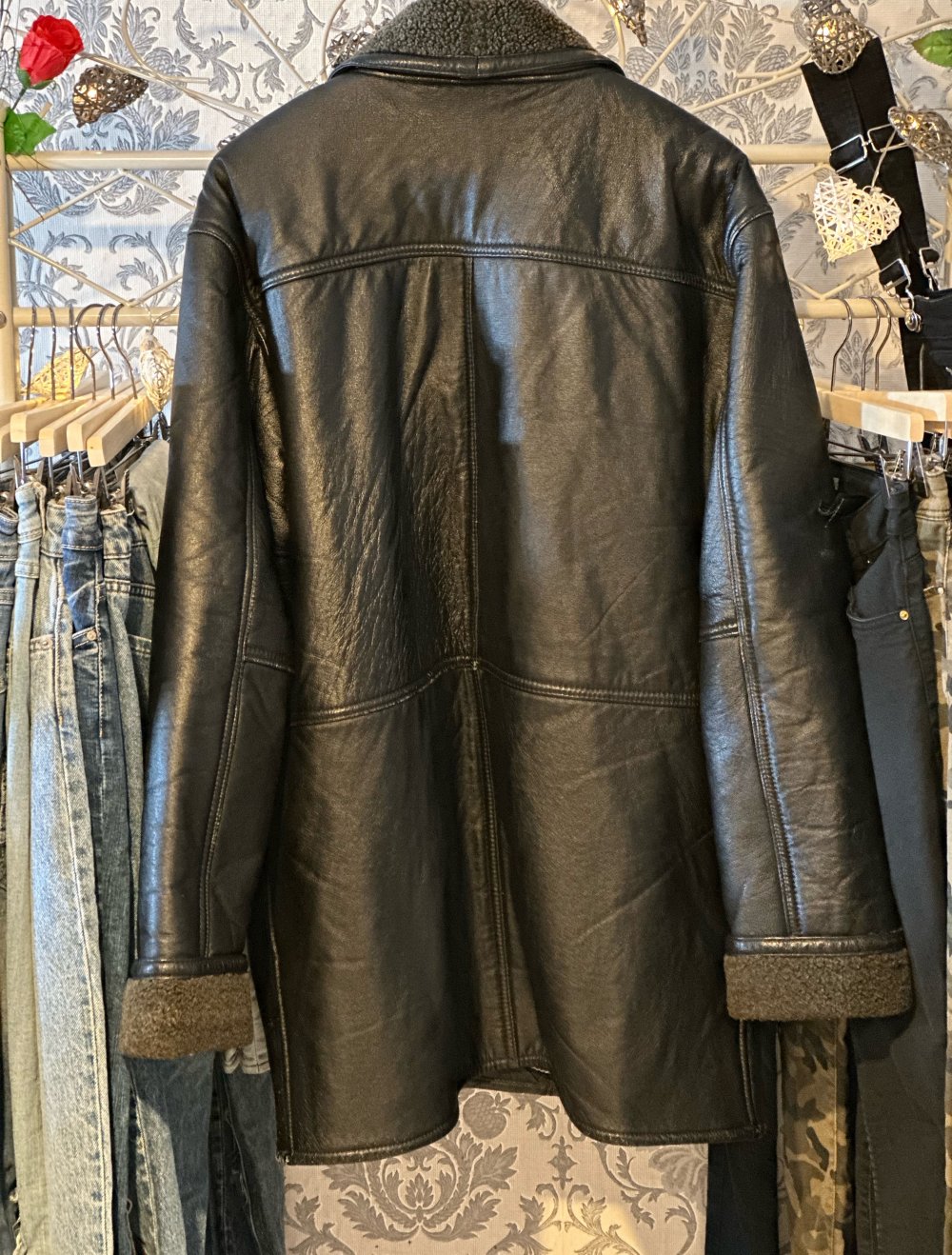 Herren Winter Ledermantel