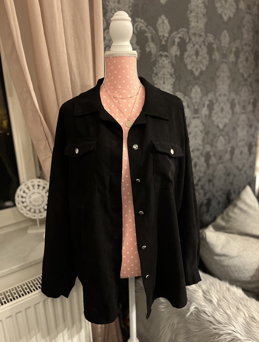 Hemd Jacke in leichtem Kordstil