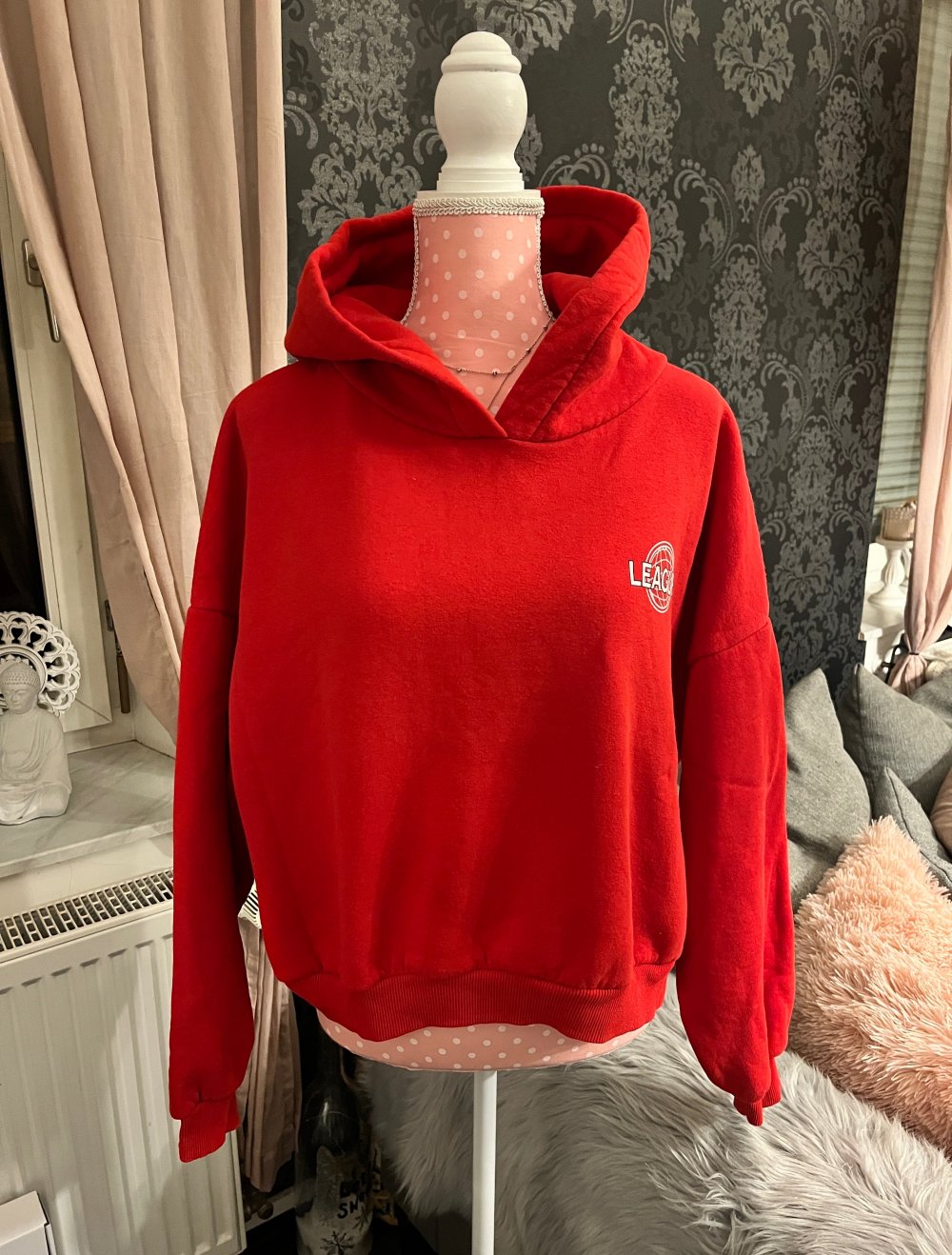 Hoodie Kapuzenpullover Rot Gr XL