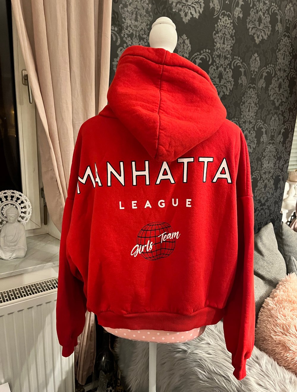 Hoodie Kapuzenpullover Rot Gr XL