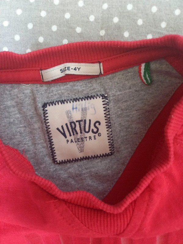 Virtus Palestre Shirt Gr 104, Junge, Kurzarm, T-Shirt, rot, Sommer