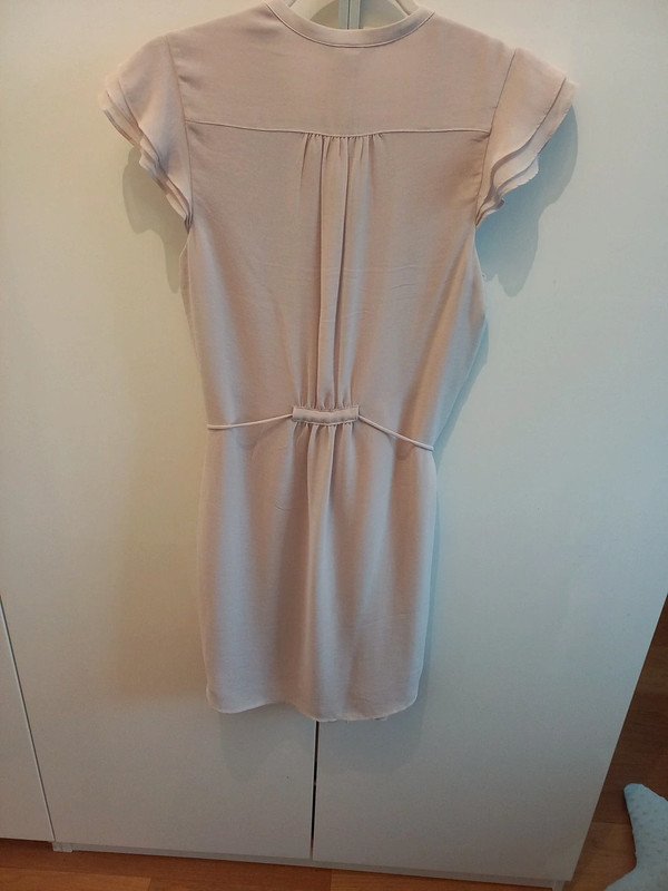 Kleid H&M Gr 36, S, Damen, Puder, creme, nude, festlich, Chiffon, Sommer