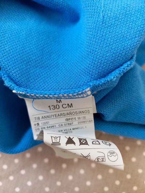 United Colors of Benetton Poloshirt Gr 122/128, Jungs, Italienmode, Shirt, Kurzarm, blau, Sommer