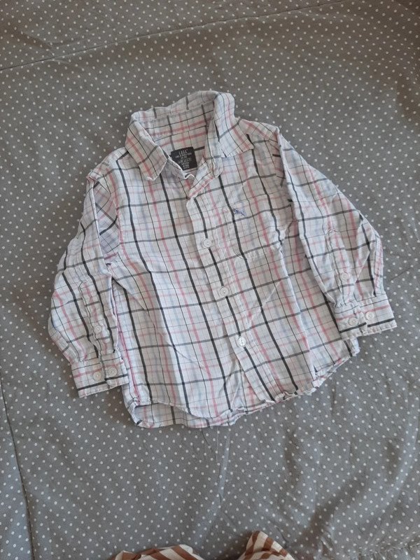 H&M Hemd Gr 92, Langarm,kariert, Baumwolle, Frühling, Herbst, Trachtenhemd