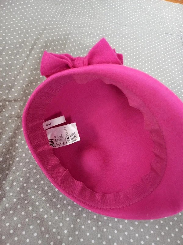 TOP ZUSTAND! H&M Hut Filz Gr 122/128, pink, Schleife, Mädchen, Herbst, Frühling, Dirndl, Volksfest