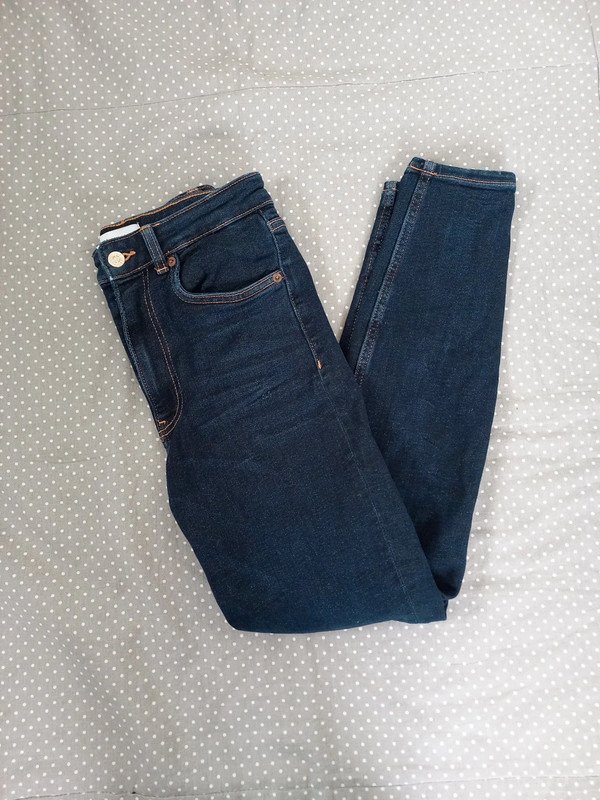 NEUWERTIG! Blogger Zara Jeans Gr M, 38, Damen, navy, High Waist, Skinny, Hose, used