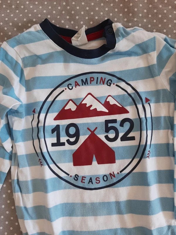 TOP! H&M Body Einteiler Gr 92, Baby, Langarm gestreift weiss hellblau, Ringel