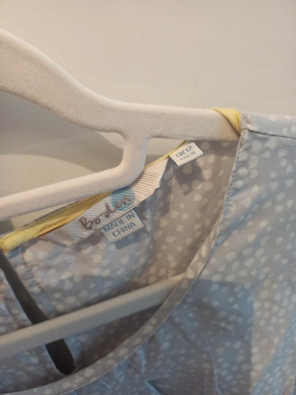 Boden Bluse Gr 36, 38, S/M, Damen, Shirt, grau, festlich, Kurzarm, Frühling