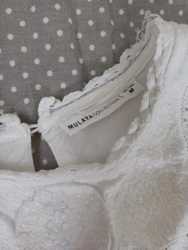 Mulaya Shirt Gr S/M, 36/38, Damen, Bluse, Vintage, Spanien, Spitze, Nostalgisch