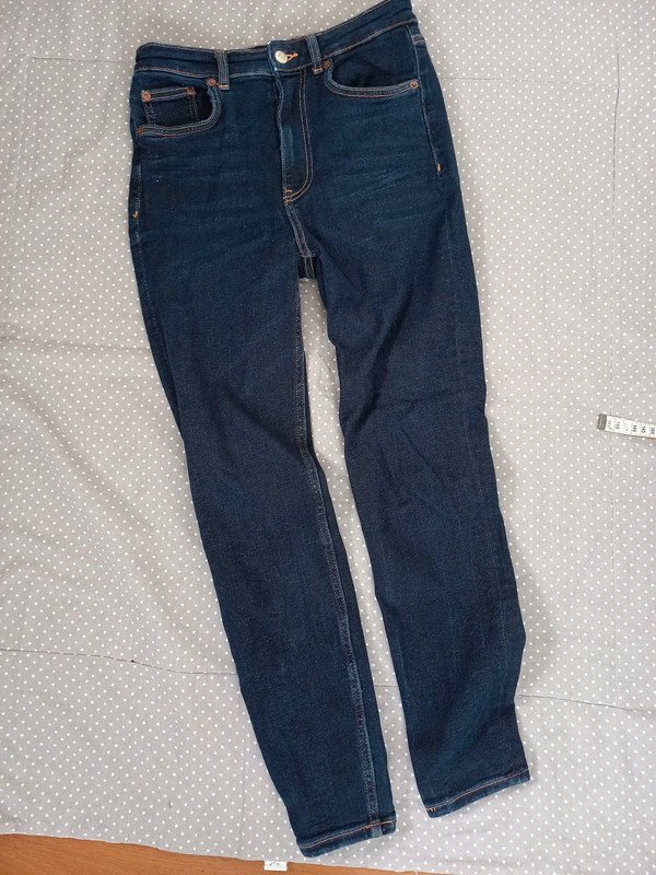 NEUWERTIG! Blogger Zara Jeans Gr M, 38, Damen, navy, High Waist, Skinny, Hose, used