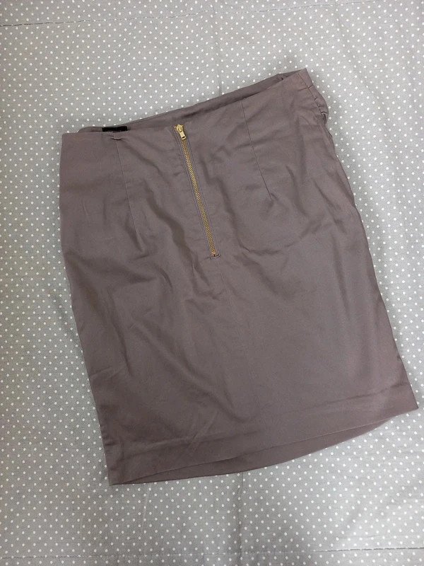 NEUWERTIG! H&M Rock Gr 36/38, S/M, Bleistift, Mini, Raffung, grau, braun, Frühling, festlichHerbst