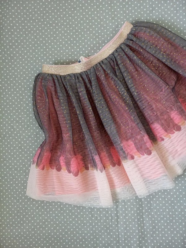 H&M Tüll Rock Gr 140, Gold, festlich, dots, rose, Federn, Frühling, Herbst, Winter, festlich