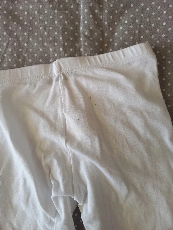 Rubacuori Leggings Gr 122, Glitzer, Capri, Shorts, Hose, knielang, weiß