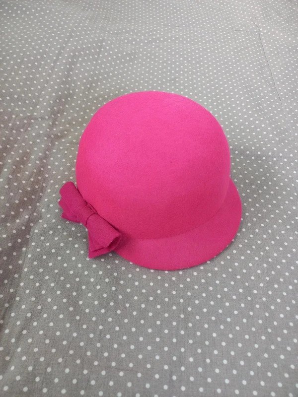 TOP ZUSTAND! H&M Hut Filz Gr 122/128, pink, Schleife, Mädchen, Herbst, Frühling, Dirndl, Volksfest