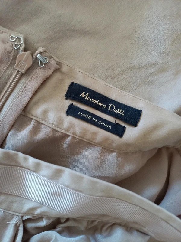Blogger Massimo Dutti Seiden Rock Gr 36/38/40, S/M/L, nude, beige, Italien, festlich, Frühling