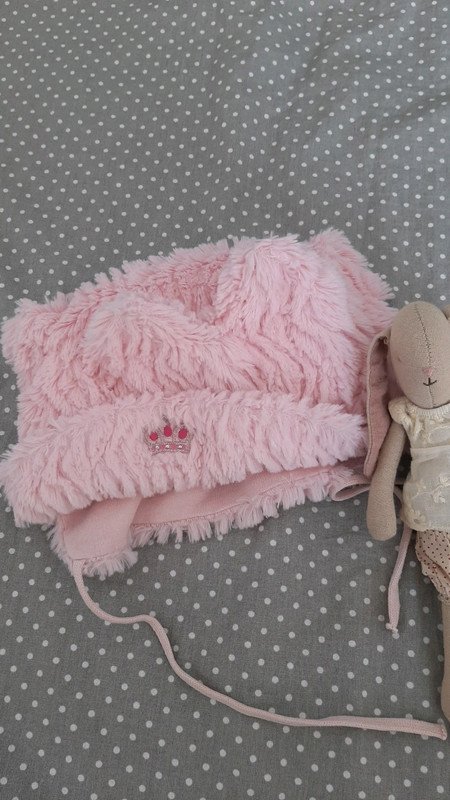 Sterntaler Kuschel Mütze Gr. 80/86, Gr. 49, Winter, rosa, Prinzessin, Fasching, Baby