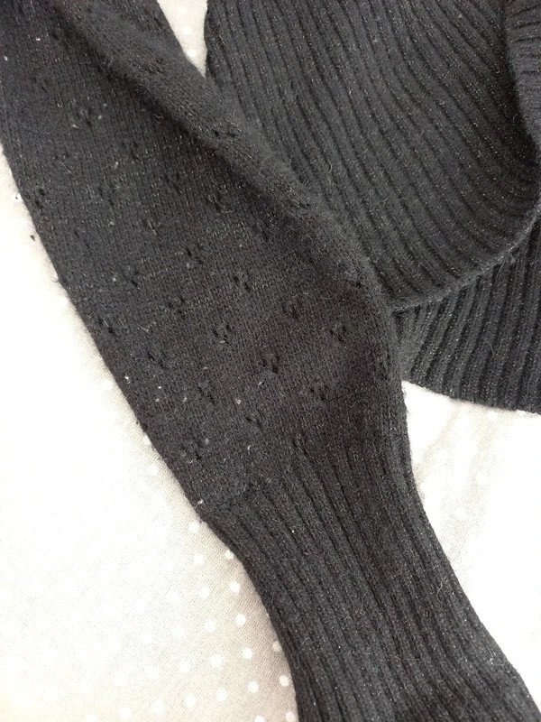 Esprit Vintage Bolero Gr 36/S kurz, Strickjacke, Schulterjäckchen, Weste, schwarz Silber