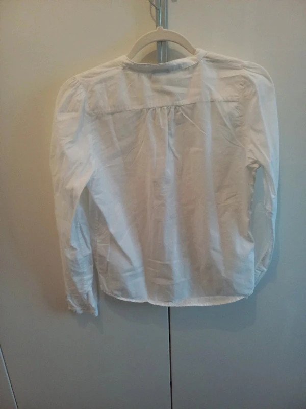 H&M True Vintage Bluse Gr 34/XS, Damen, alternative, Kurzarm, Langarm, weiss, Frühling