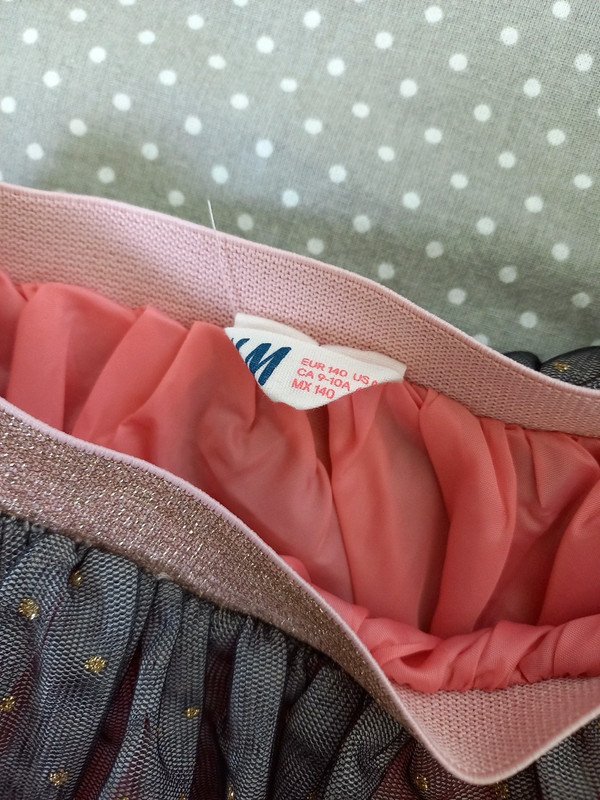 H&M Tüll Rock Gr 140, Gold, festlich, dots, rose, Federn, Frühling, Herbst, Winter, festlich