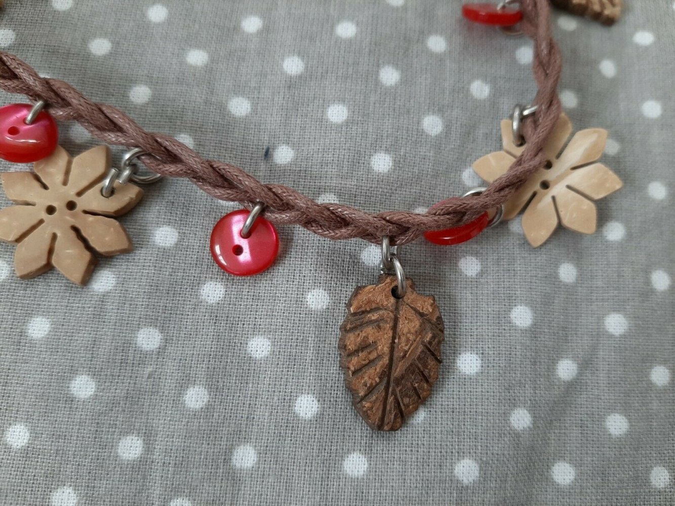 TOP! Holzkette, Modeschmuck, Ethno, Dirndl Tracht Schmuck Herbst, Volksfest, alternativ, Öko