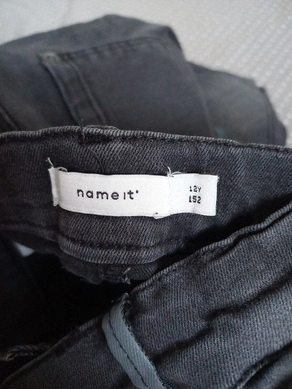 Name it Jeans Gr 140/146/152, Jungs, Skinny, grau, schwarz, festlich, Mädchen