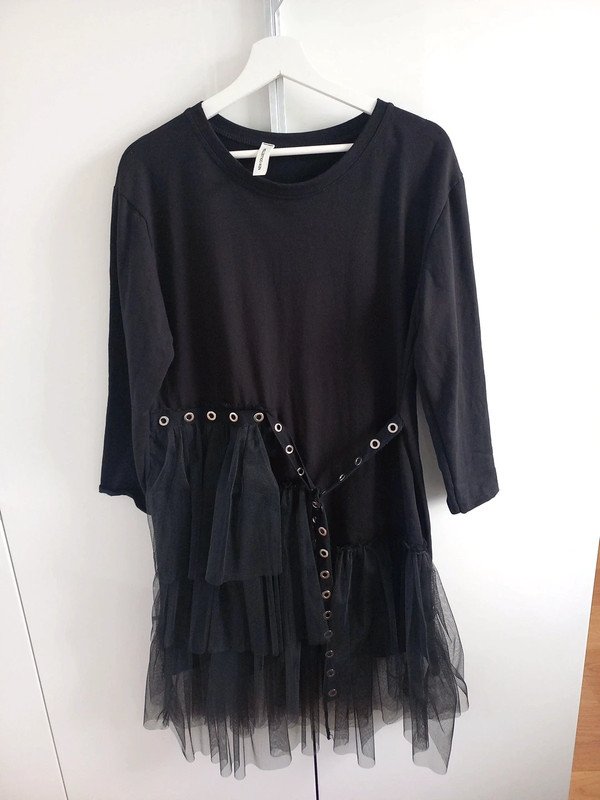 NEUWERTIG! New Collection Kleid Gr 38/40, Hexe, Zauberin, schwarz, Tüll, Party, Grufty, Punk, Fasching