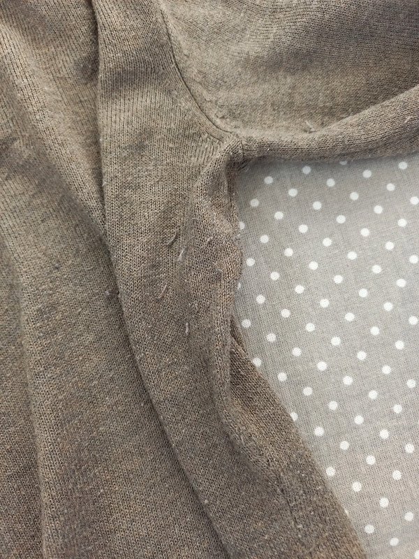 Esprit Pulli Gr S, 36, Damen, Pullover, Feinstrick, braun, grau, taupe, Wasserfall, Frühling, Herbst