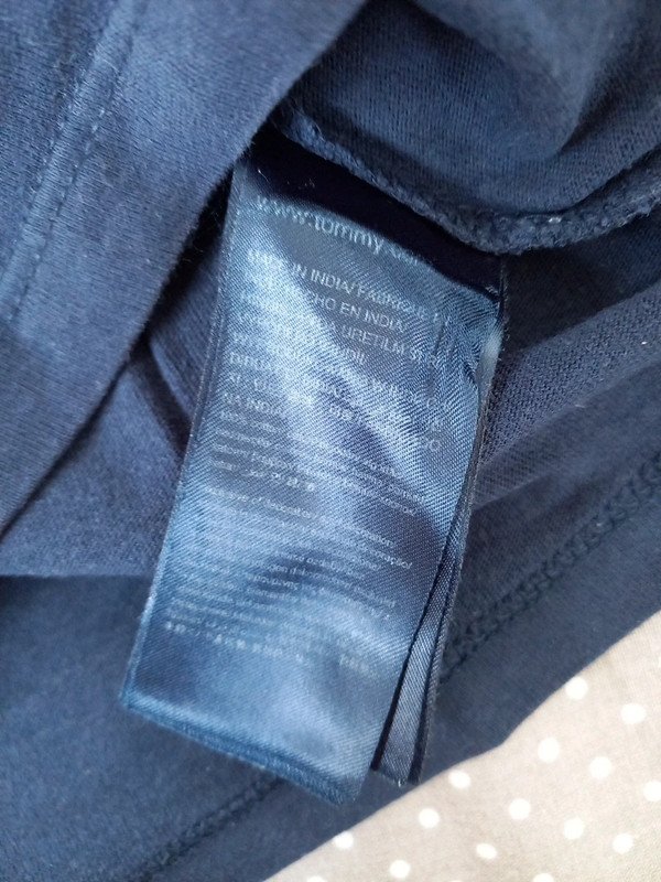 Tommy Hilfiger Shirt Gr 128, Junge, navy, Samtprint, blau, T-Shirt, Sommer