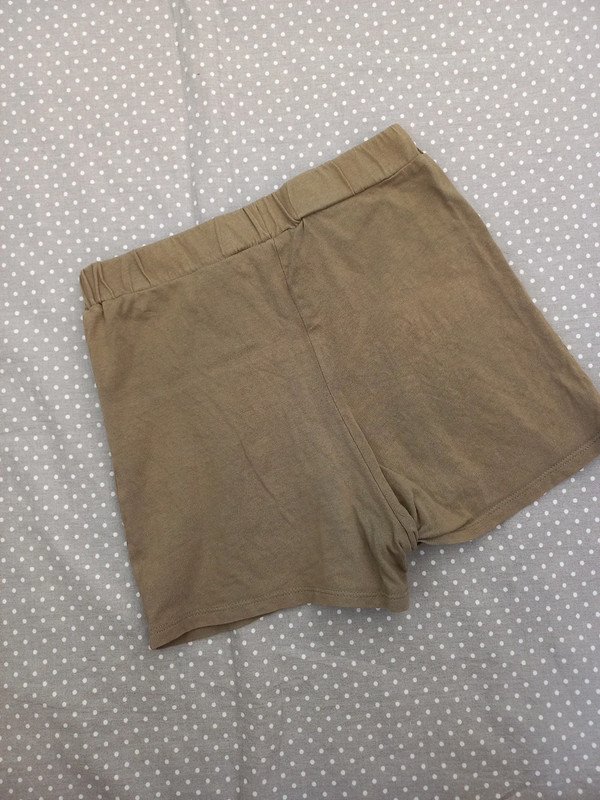 H&M Sweat Shorts Gr 134/140, weites Bein, bequem, Mädchen, khaki, mit Schleife, Sommer