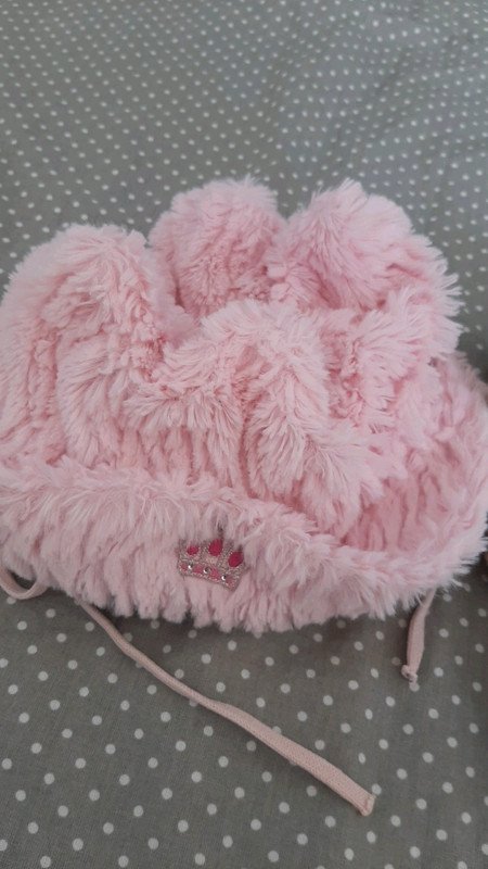 Sterntaler Kuschel Mütze Gr. 80/86, Gr. 49, Winter, rosa, Prinzessin, Fasching, Baby