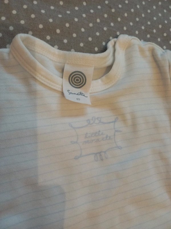 Sanetta Einteiler Gr 62, Baby, Body, Junge, Mädchen little miracle, blau, weiss, Ringel