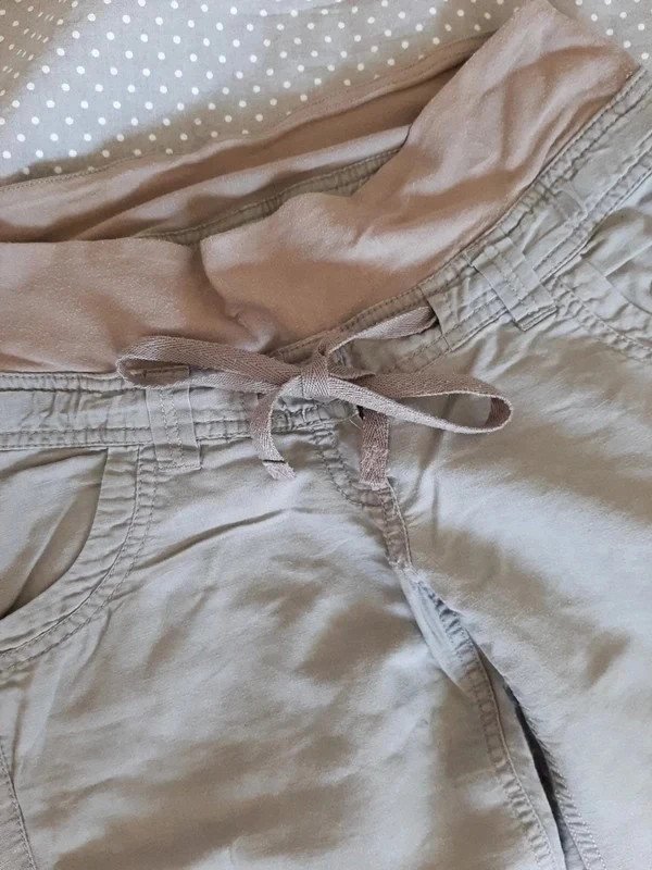 H&M Leinen Umstandshose Gr 36, S, Damen, Mama, Baby, Schwangerschaft, Hose