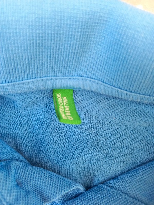 United Colors of Benetton Poloshirt Gr 122/128, Jungs, Italienmode, Shirt, Kurzarm, blau, Sommer