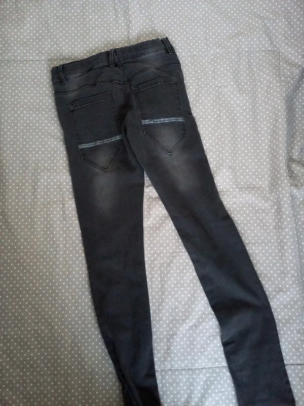 Name it Jeans Gr 140/146/152, Jungs, Skinny, grau, schwarz, festlich, Mädchen
