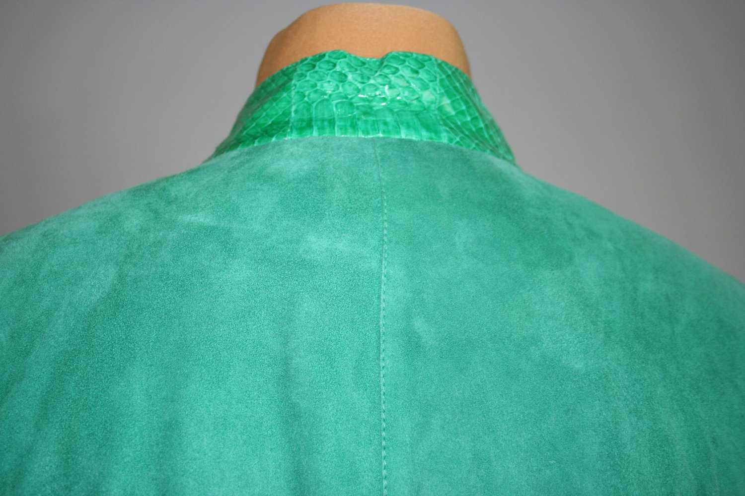 Velours Leder Blazer Flaschengrün Schneiderarbeit