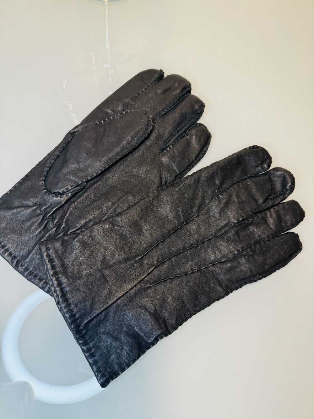 Schöne Handschuhe Lederhandschuhe Leder Hochwertig Gefüttert Schwarz Herren XL