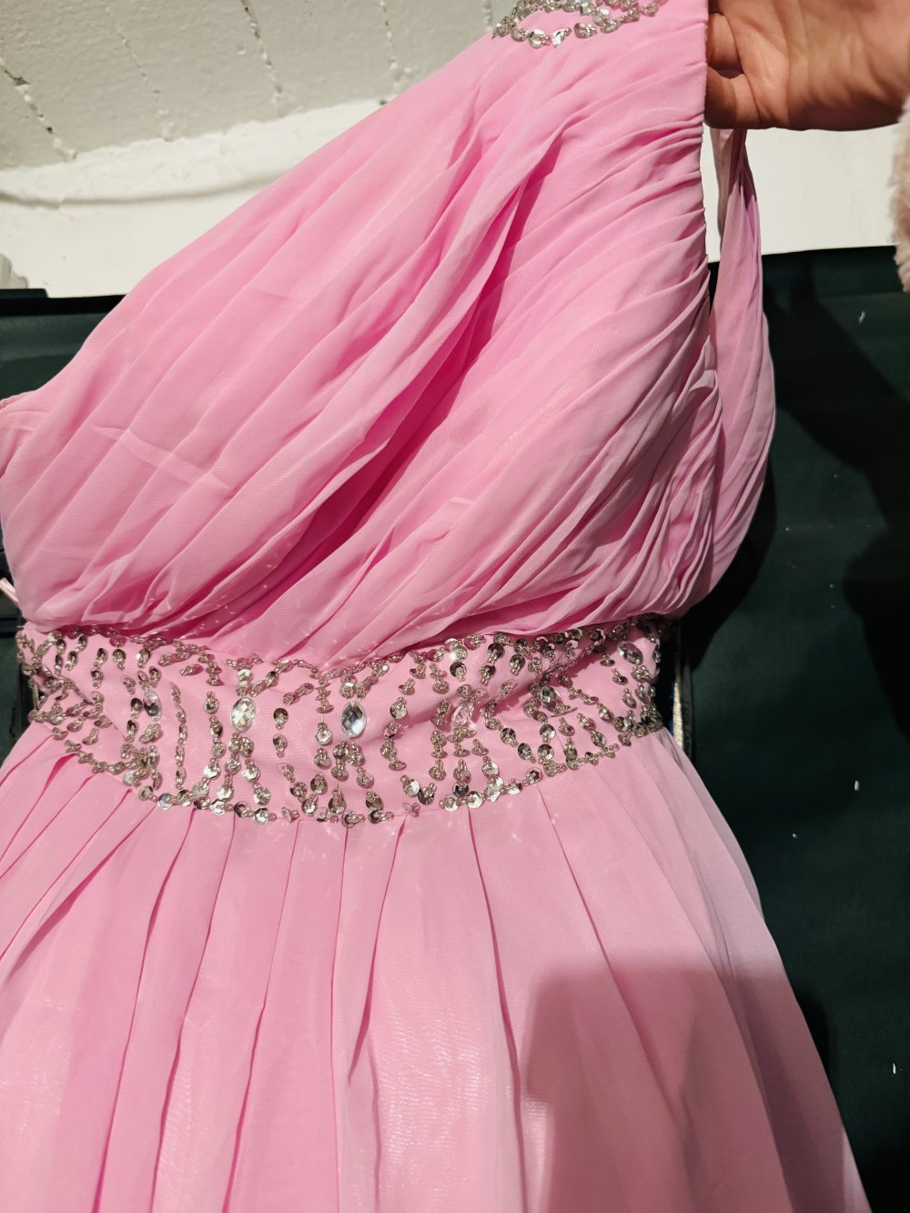 Schönes Maxikleid Kleid A-Linie Pailletten Rückenfrei Ballkleid Hochzeitskleid