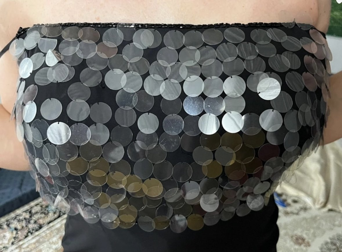 Schönes Abendkleid Ballkleid Kleid Maxikleid Spaghettiträger Strass Pailletten