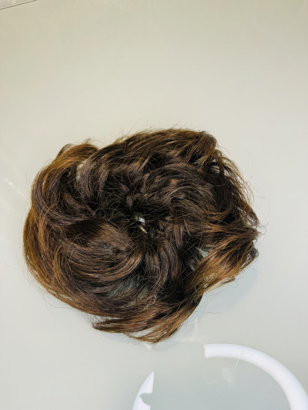 Fibre Hair Scrunchie Haargummi Haare Kunsthaar Haarstyling Gummi Braun Band