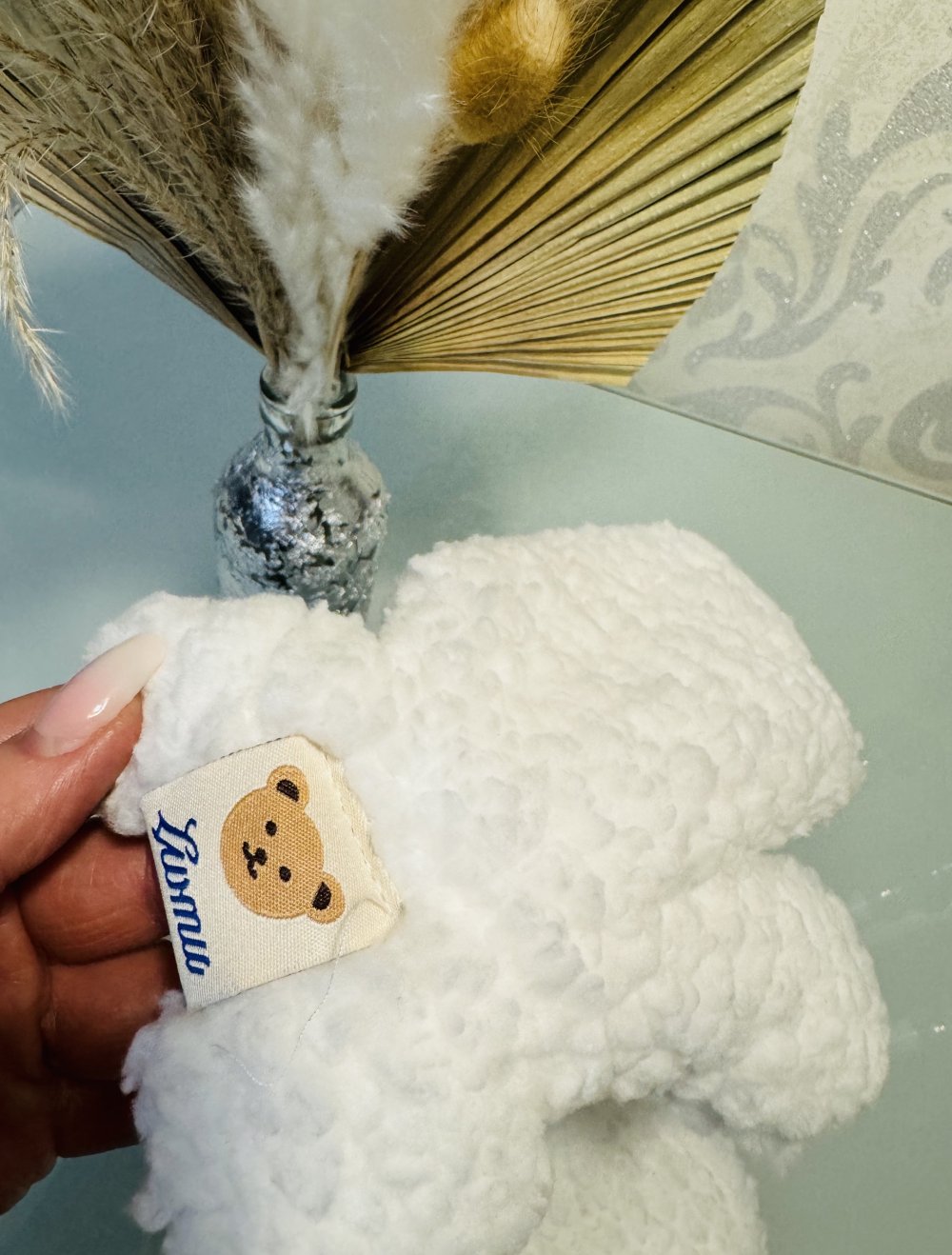 Schöne Kuschelige Handschuhe NEU Teddy Warm Winter Fäustlinge Weiß Flauschig