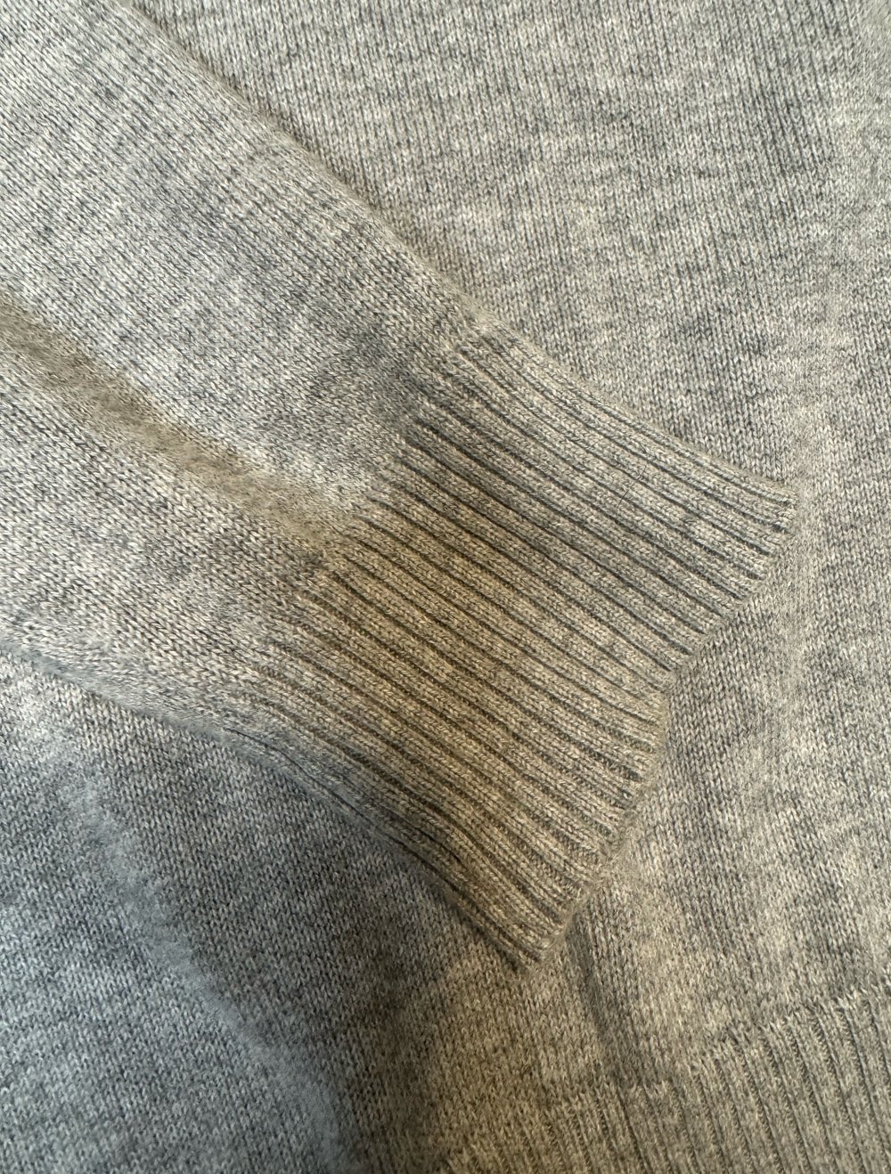 Schöne Herren Strickjacke Strick Jacke Pullover Langarm Knöpfe Grau V Ausschnitt XS