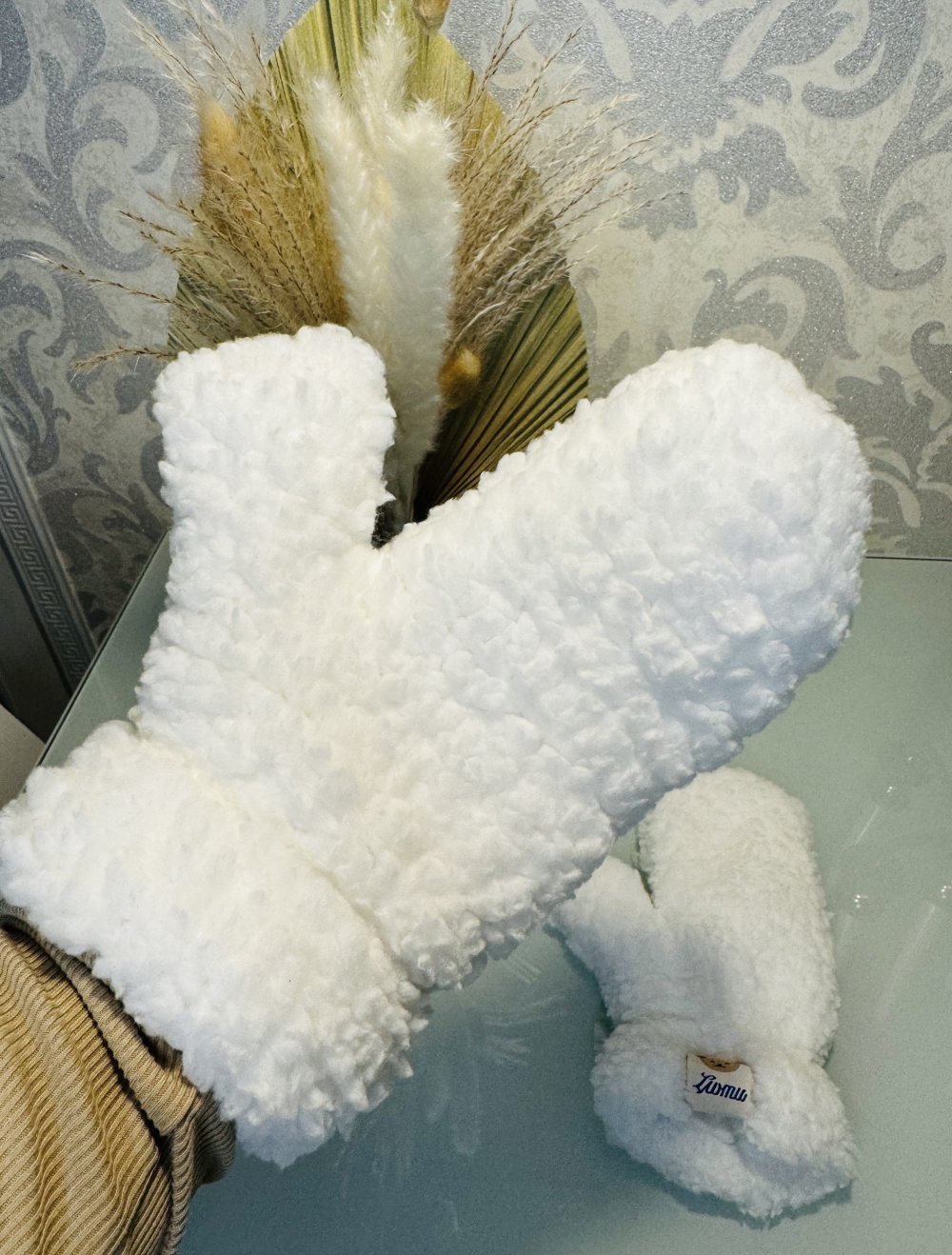 Schöne Kuschelige Handschuhe NEU Teddy Warm Winter Fäustlinge Weiß Flauschig