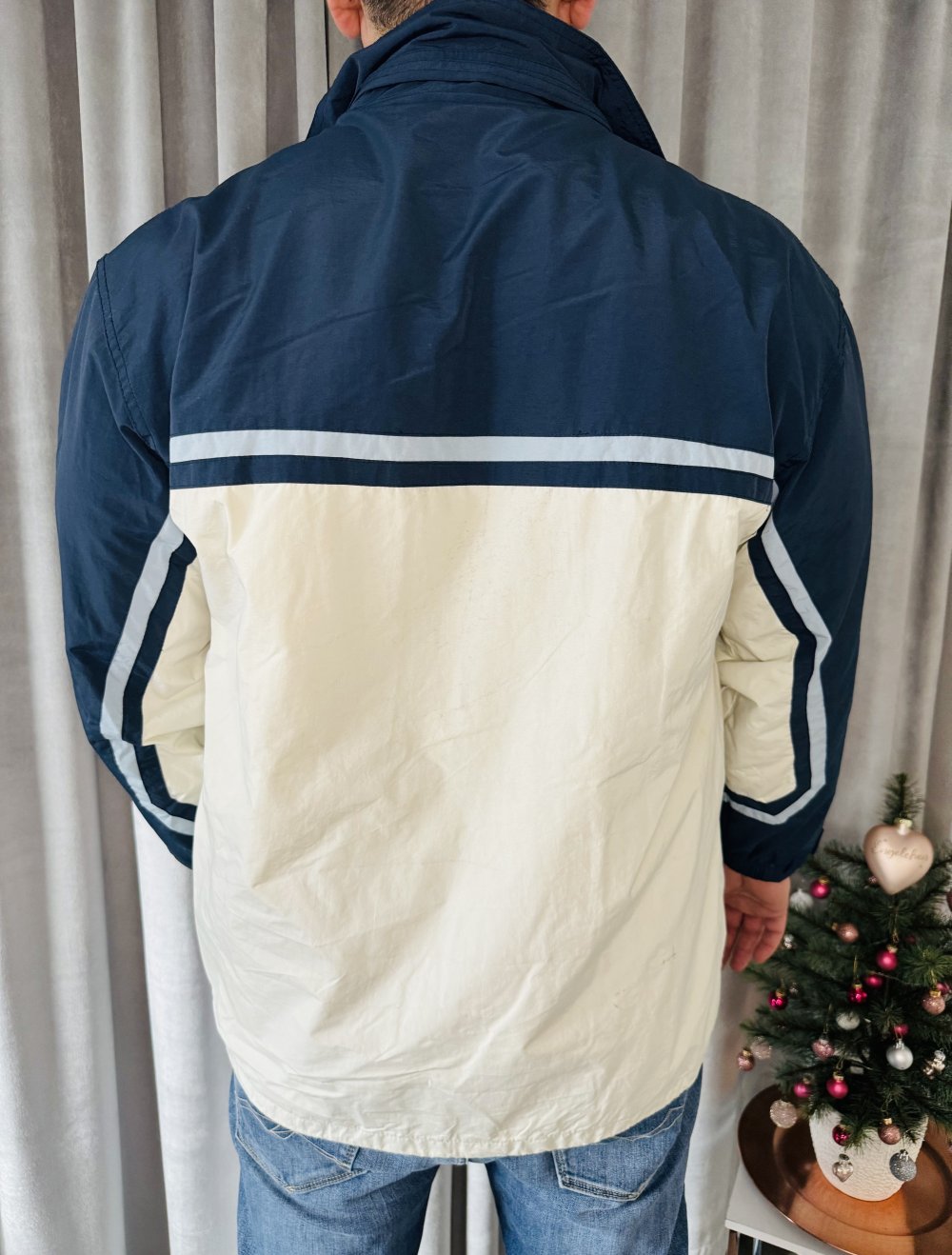 Schöne Herren Jacke Leichte Jacke Taschen Kragen Reißverschluss  XL Dunkel Blau