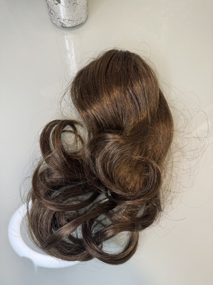 Kunsthaar ca. 25cm Neu Haarteil Zopf Kunstzopf Haarverlängerung Hell Braun Haare